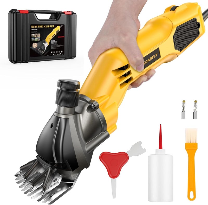 SOARFLY Sheep Shears, 600W Heavy Duty Professional Electric Sheep Clippers, Livestock Haircut for Grooming Sheep Horses Alpacas Goats Thick Animals - Image 1